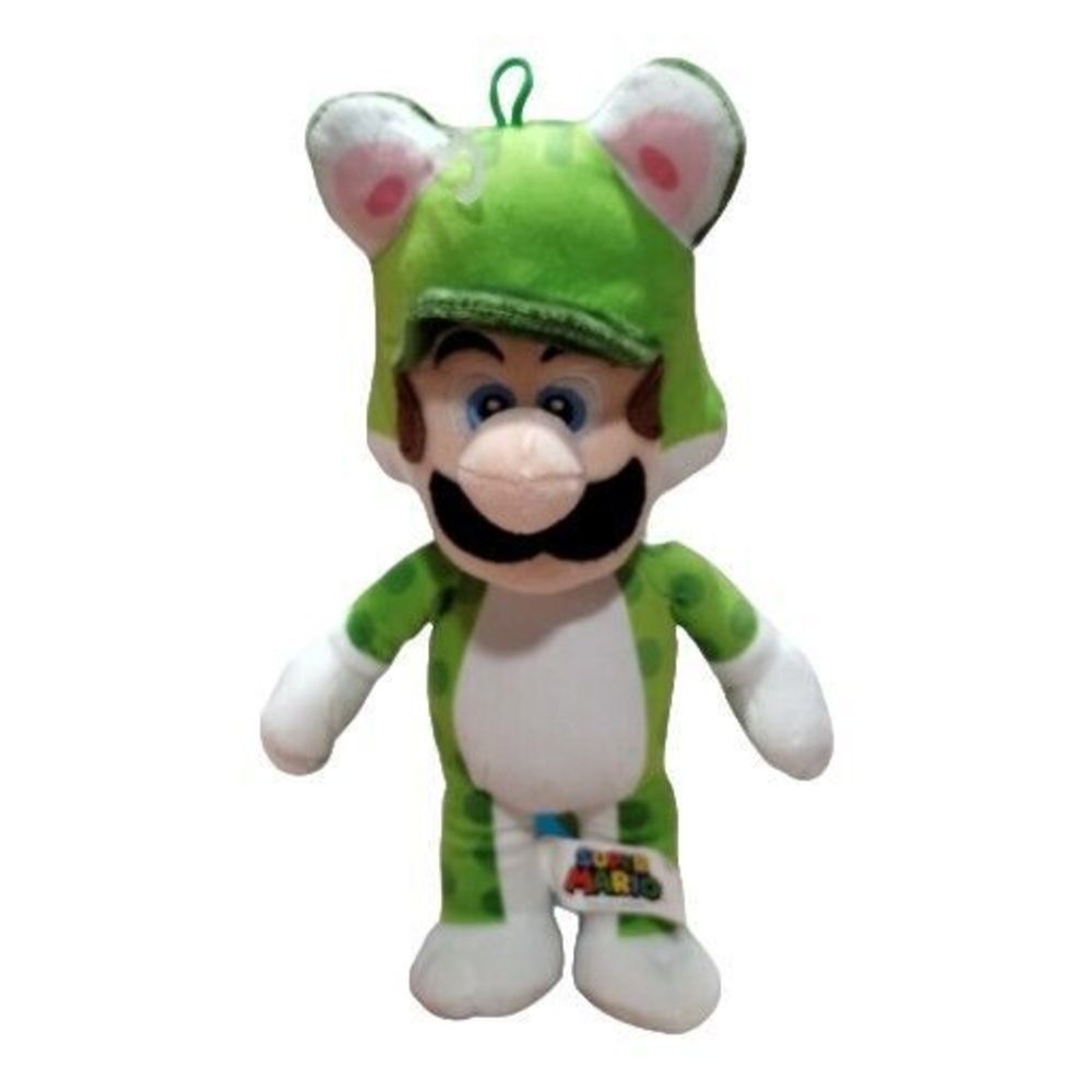 Nintendo Super Mario 3D World Green Luigi Neko Cat Suit Plush